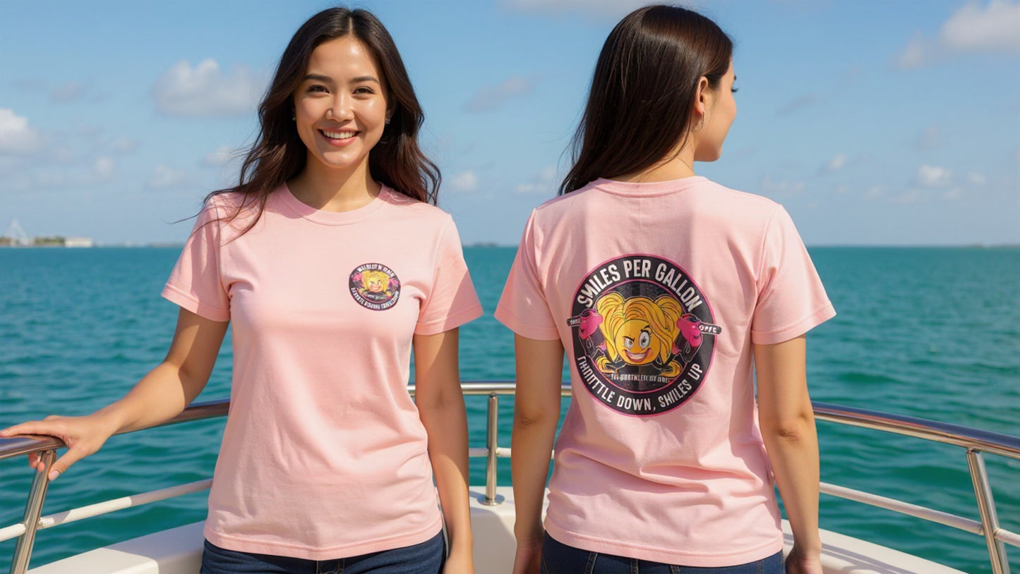 Women’s Black, White and Pink Shirt