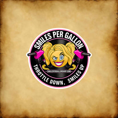 Smiles Per Gallon Women Stickers