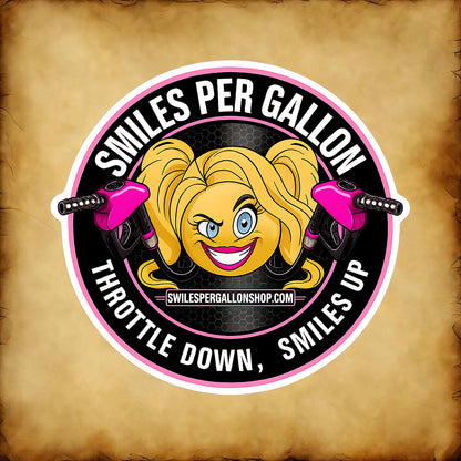 Smiles Per Gallon Women Stickers
