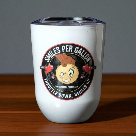 Smiles Per Gallon Men’s Wine Glass