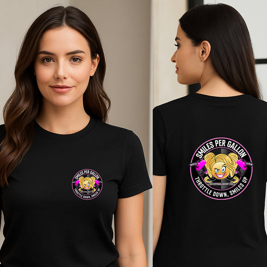 Women’s Black, White and Pink Shirt